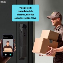 Yala Inteligenta WiFi EDAR Model S102 cu Video Interfon, Recunoastere Faciala 3D si Palma, NFC, Amprenta, Cod si Card, Compat...