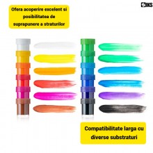 Set SIKS 12 Culori Guasa Lavabile Pentru Scoala Si Pictura Copii, 20 ml Borcan, Pe Baza De Apa, Non Toxice, Acuarele Acoperir... Set SIKS 12 Culori Guasa Lavabile Pentru Scoala Si Pictura Copii, 20 ml Borcan, Pe Baza De Apa, Non Toxice, Acuarele Acoperir...