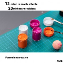 Set 12 Culori Guasa Lavabila EDAR pentru Copii, Activitiati Scolare si Timp Liber, 20 ml, pe Baza de Apa, Non-Toxica, Cutie c... Set 12 Culori Guasa Lavabila EDAR pentru Copii, Activitiati Scolare si Timp Liber, 20 ml, pe Baza de Apa, Non-Toxica, Cutie c...