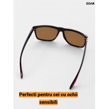 Ochelari de Condus Noaptea EDAR Model M18, Lentile Polarizate Galbene Oglinda, Rama Maro Inchis, Toc Inclus Ochelari de Condus Noaptea EDAR Model M18, Lentile Polarizate Galbene Oglinda, Rama Maro Inchis, Toc Inclus
