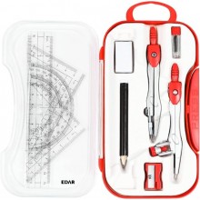Trusa De Geometrie 10 Piese EDAR, Set Instrumente Pentru Desen Tehnic Si Matematica, Potrivit Pentru Scoala, Gimnaziu, Liceu,...