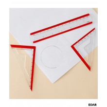 Trusa De Geometrie 9 Piese EDAR, Set Instrumente Pentru Desen Tehnic Si Matematica, Potrivit Pentru Scoala, Gimnaziu, Liceu, ...