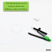 Trusa De Geometrie 9 Piese EDAR, Set Instrumente Pentru Desen Tehnic Si Matematica, Potrivit Pentru Scoala, Gimnaziu, Liceu, ...