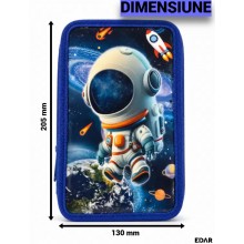 Penar Scolar Echipat EDAR, 3 Compartimente, 34 Piese - Creioane Colorate, Carioci, Pixuri, Rigle, Model Astronaut 3D, Pentru ... Penar Scolar Echipat EDAR, 3 Compartimente, 34 Piese - Creioane Colorate, Carioci, Pixuri, Rigle, Model Astronaut 3D, Pentru ...