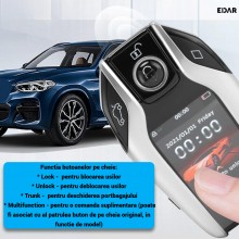 Cheie Auto Inteligenta Universala EDAR Smart Key cu Touchscreen LCD, Bluetooth, Keyless Entry/Go, Auto Lock si Control Portba...
