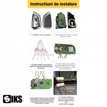 Cheie Auto Inteligenta SIKS Smart Key EN588C, Touchscreen LCD, 4 Butoane, Keyless Entry/Go, Bluetooth, Albastru/Gri