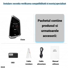 Cheie Auto Inteligenta Universala EDAR Smart Key cu Ecran Tactil LCD, Keyless Entry/Go, Auto Lock, Control Portbagaj si Geamu... Cheie Auto Inteligenta Universala EDAR Smart Key cu Ecran Tactil LCD, Keyless Entry/Go, Auto Lock, Control Portbagaj si Geamu...
