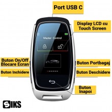 Cheie Auto Inteligenta Universala Smart Key SIKS EN920, Touchscreen LCD, Bluetooth, Keyless Entry, Keyless Go, Auto Lock, Con... Cheie Auto Inteligenta Universala Smart Key SIKS EN920, Touchscreen LCD, Bluetooth, Keyless Entry, Keyless Go, Auto Lock, Con...