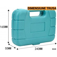 Trusa Scule si Unelte de Mana EDAR, 8 Piese, Set Universal pentru Reparatii si Bricolaj, Ciocan, Patent, Surubelnite, Cutter,...
