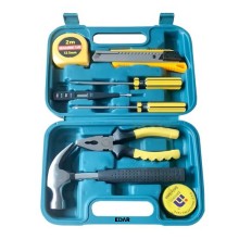 Trusa Scule si Unelte de Mana EDAR, 8 Piese, Set Universal pentru Reparatii si Bricolaj, Ciocan, Patent, Surubelnite, Cutter,...