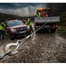 Cablu Auto SIKS Din Otel Pentru Tractare De Urgenta, Chinga Cu Lungime 4 Metri, Prevazul Cu 2 Carlige Metalice Cu Siguranta, ...