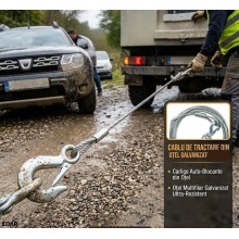 Cablu Auto EDAR pentru Tractare de Urgenta, Otel, 4 m Lungime, 2 Carlige Metalice cu Siguranta, Chinga Remorcare Capacitate M... Cablu Auto EDAR pentru Tractare de Urgenta, Otel, 4 m Lungime, 2 Carlige Metalice cu Siguranta, Chinga Remorcare Capacitate M...