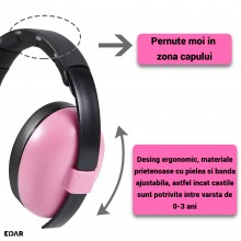 Casti Antifonice EDAR pentru Bebelusi si Copii 0-3 Ani, Protectie Auditiva pentru Zgomote Puternice, Banda Reglabila, Perne M... Casti Antifonice EDAR pentru Bebelusi si Copii 0-3 Ani, Protectie Auditiva pentru Zgomote Puternice, Banda Reglabila, Perne M...