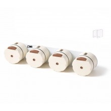 Set Organizator Magnetic Condimente Si Mirodenii Magnetic SIKS Pentru Perete, Box 4 Recipiente, Dozare Rapida 0.5Gr Prin Apas...