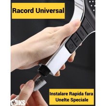 Para de Dus Multifunctionala Patrata SIKS, 7 Moduri Pulverizare ,Stop Apa, Butoane Control, Duze Silicon Anticalca, Negru/Arg...
