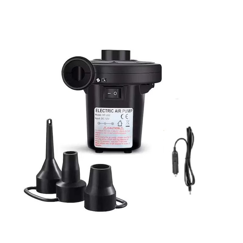 Pompa Electrica SIKS Pentru Umflat Si Dezumflat Saltele, 3 Duze, Buton On / Off, Portabil, Alimentare Priza Auto, Negru Pompa Electrica SIKS Pentru Umflat Si Dezumflat Saltele, 3 Duze, Buton On / Off, Portabil, Alimentare Priza Auto, Negru