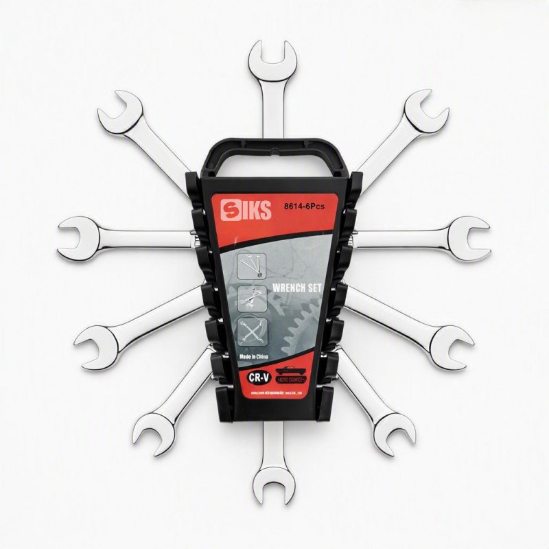 Set 6 Chei Fixe SIKS Duble Chrome Vanadium 6-17 mm, 12 Dimensiuni, Suport Depozitare Inclus, pentru Auto, Casa si Bricolaj, A... Set 6 Chei Fixe SIKS Duble Chrome Vanadium 6-17 mm, 12 Dimensiuni, Suport Depozitare Inclus, pentru Auto, Casa si Bricolaj, A...