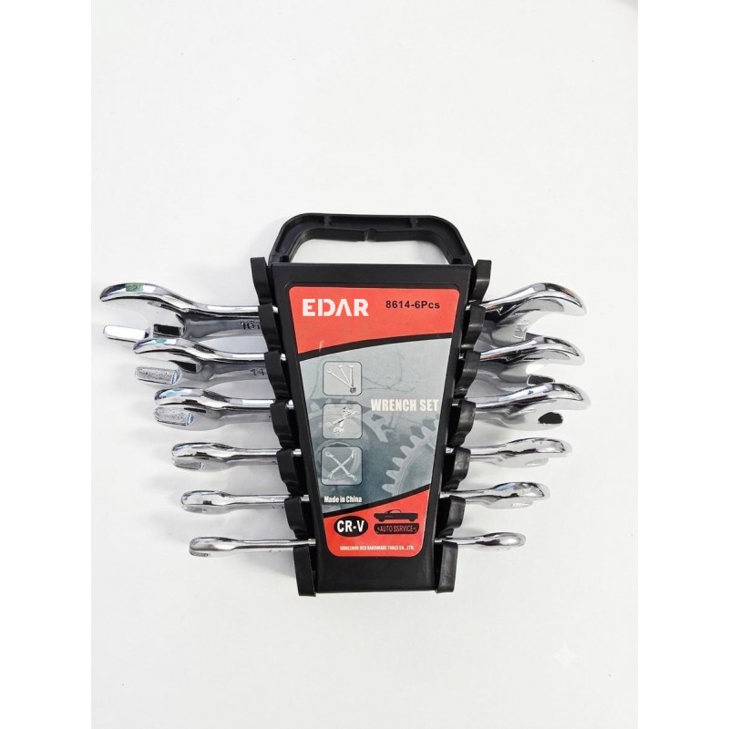 Set 6 Chei Fixe EDAR Duble Chrome Vanadium 6-17 mm, 12 Dimensiuni, Suport Depozitare Inclus, pentru Auto, Casa si Bricolaj, A... Set 6 Chei Fixe EDAR Duble Chrome Vanadium 6-17 mm, 12 Dimensiuni, Suport Depozitare Inclus, pentru Auto, Casa si Bricolaj, A...