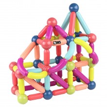 Set De Constructie Magnetic 3D SIKS 42 De Piese, Dezvolta Imaginatia Si Abilitatile Mortice, Inteligent, Numeroase Posibilita...