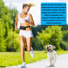 Lesa Elastica Bungee Pentru Caini EDAR, Tip Maini Libere, Pentru Jogging, Alergare si Plimbare, cu Centura si Borseta, Extens... Lesa Elastica Bungee Pentru Caini EDAR, Tip Maini Libere, Pentru Jogging, Alergare si Plimbare, cu Centura si Borseta, Extens...