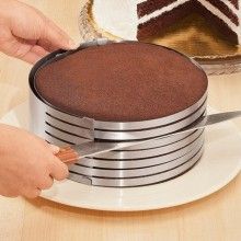 Inel ajustabil SIKS® pentru tort, inox, 6 spatii pentru feliere, argintiu Inel ajustabil SIKS® pentru tort, inox, 6 spatii pentru feliere, argintiu