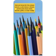 Set Creioane Colorate SIKS 24 De Bucati, Pentru Desen, Scoala, Gradinita, Activitati Creative, Corp Hexagonal Din Plastic Rez... Set Creioane Colorate SIKS 24 De Bucati, Pentru Desen, Scoala, Gradinita, Activitati Creative, Corp Hexagonal Din Plastic Rez...