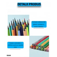 Set Creioane Colorate EDAR, 24 Bucati, Corp Hexagonal fara Lemn, Culori Intense, pentru Scoala, Gradinite si Activitati Creat... Set Creioane Colorate EDAR, 24 Bucati, Corp Hexagonal fara Lemn, Culori Intense, pentru Scoala, Gradinite si Activitati Creat...