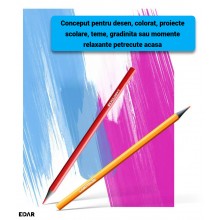 Set Creioane Colorate EDAR, 24 Bucati, Corp Hexagonal fara Lemn, Culori Intense, pentru Scoala, Gradinite si Activitati Creat... Set Creioane Colorate EDAR, 24 Bucati, Corp Hexagonal fara Lemn, Culori Intense, pentru Scoala, Gradinite si Activitati Creat...