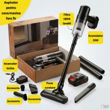 Aspirator Fara Fir SIKS Portabil Cu Acumulator Pentru Masina, Vertical, De Mana, Filtru Hepa Lavabil, Ideal Casa Si Auto, Asp... Aspirator Fara Fir SIKS Portabil Cu Acumulator Pentru Masina, Vertical, De Mana, Filtru Hepa Lavabil, Ideal Casa Si Auto, Asp...