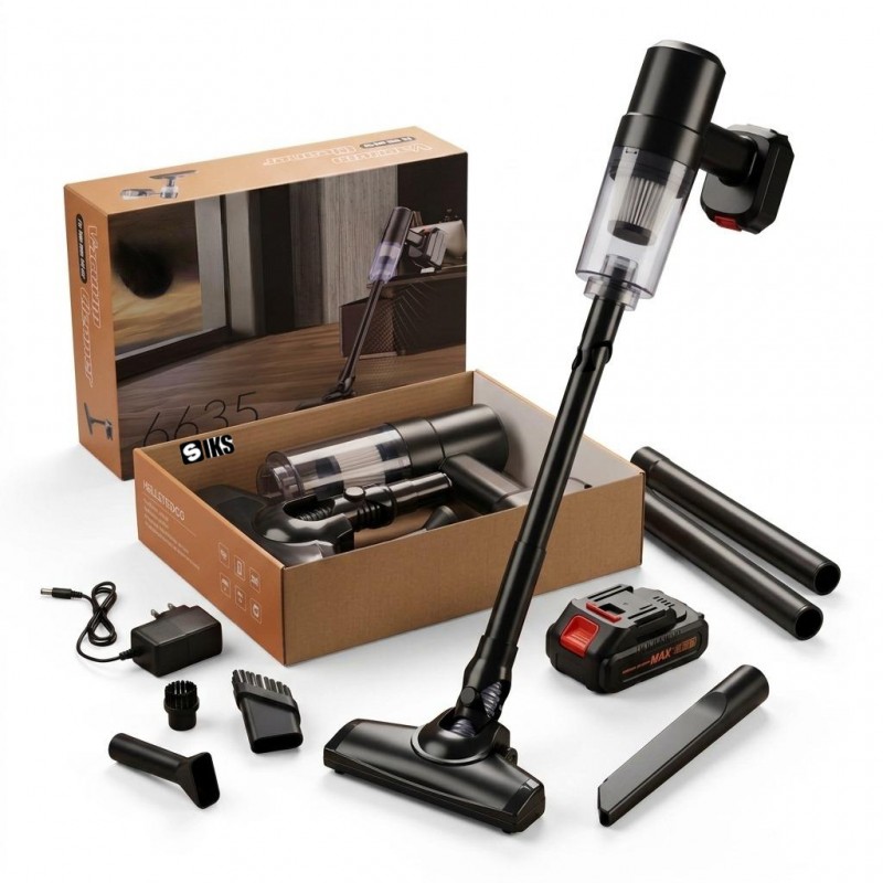 Aspirator Fara Fir SIKS Portabil Cu Acumulator Pentru Masina, Vertical, De Mana, Filtru Hepa Lavabil, Ideal Casa Si Auto, Asp... Aspirator Fara Fir SIKS Portabil Cu Acumulator Pentru Masina, Vertical, De Mana, Filtru Hepa Lavabil, Ideal Casa Si Auto, Asp...