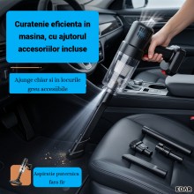 Aspirator Fara Fir EDAR, Portabil Pentru Casa si Masina, Vertical si de Mana, cu Acumulator, Filtru HEPA Lavabil, Aspirare Us... Aspirator Fara Fir EDAR, Portabil Pentru Casa si Masina, Vertical si de Mana, cu Acumulator, Filtru HEPA Lavabil, Aspirare Us...