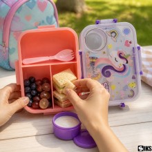 Caserola SIKS Pentru Pranz Si Pachetel Scoala Copii, Cutie Cu 3 Compartimente, Recipient Pentru Sos Separat, Inchidere Etansa... Caserola SIKS Pentru Pranz Si Pachetel Scoala Copii, Cutie Cu 3 Compartimente, Recipient Pentru Sos Separat, Inchidere Etansa...