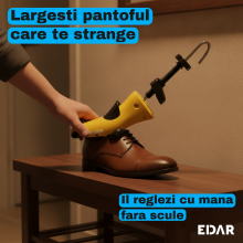 Largitor pantofi reglabil EDAR, marimi 34-40, calapod ABS pentru largire si alungire incaltaminte, cu bumbi de presiune, unis... Largitor pantofi reglabil EDAR, marimi 34-40, calapod ABS pentru largire si alungire incaltaminte, cu bumbi de presiune, unis...