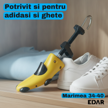 Largitor pantofi reglabil EDAR, marimi 34-40, calapod ABS pentru largire si alungire incaltaminte, cu bumbi de presiune, unis... Largitor pantofi reglabil EDAR, marimi 34-40, calapod ABS pentru largire si alungire incaltaminte, cu bumbi de presiune, unis...