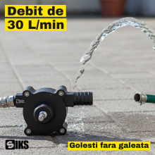 Pompa Apa pentru Bormasina, SIKS, 30 L/min, Centrifuga Autoamorsanta, Tija Hexagonala, Transfer Apa si Combustibil, Golire Re...