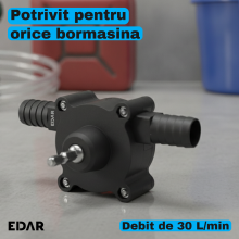Pompa Apa Pentru Bormasina si Masina de Insurubat EDAR, 30 L/min, Centrifuga Autoamorsanta, Tija Hexagonala, pentru Transfer ...