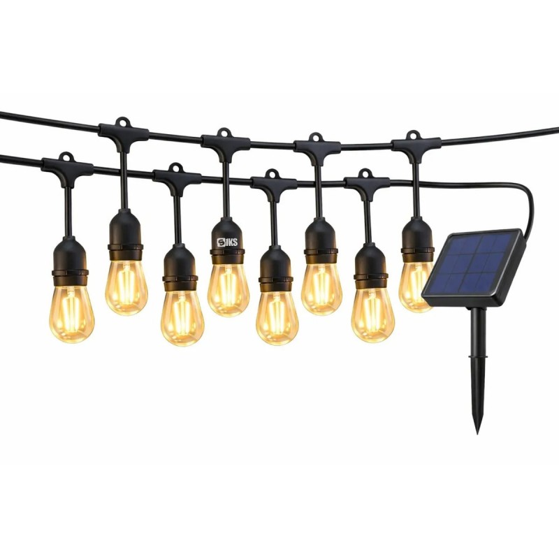 Ghirlanda Luminoasa Solara pentru Terasa si Gradina SIKS, 20 m, 20 Becuri LED Pendul, Lumina Calda 3000K, Alimentare Panou So... Ghirlanda Luminoasa Solara pentru Terasa si Gradina SIKS, 20 m, 20 Becuri LED Pendul, Lumina Calda 3000K, Alimentare Panou So...