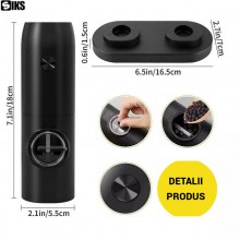 Set 2 Rasnite Electrice SIKS Pentru Sare, Piper Sau Alte Condimente, Inoxidabil, Nivel Rasnire Ajustabil, Functionare pe Bate... Set 2 Rasnite Electrice SIKS Pentru Sare, Piper Sau Alte Condimente, Inoxidabil, Nivel Rasnire Ajustabil, Functionare pe Bate...