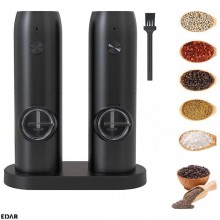 Set 2 x Rasnita Electrica EDAR Pentru Sare, Piper, Condimente, Nivel Macinare Reglabil, Functionare cu Baterii, Suport Inclus... Set 2 x Rasnita Electrica EDAR Pentru Sare, Piper, Condimente, Nivel Macinare Reglabil, Functionare cu Baterii, Suport Inclus...