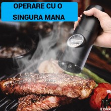 Set 2 x Rasnita Electrica EDAR Pentru Sare, Piper, Condimente, Nivel Macinare Reglabil, Functionare cu Baterii, Suport Inclus... Set 2 x Rasnita Electrica EDAR Pentru Sare, Piper, Condimente, Nivel Macinare Reglabil, Functionare cu Baterii, Suport Inclus...