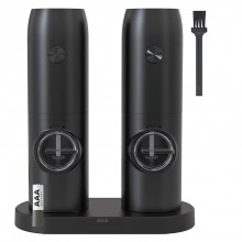 Set 2 x Rasnita Electrica EDAR Pentru Sare, Piper, Condimente, Nivel Macinare Reglabil, Functionare cu Baterii, Suport Inclus...