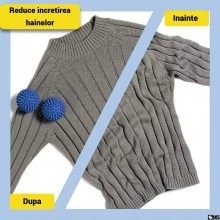 Set 2 Bile SIKS Pentru Uscator Rufe, Reutilizabile, Reduc Timpul de Uscare si Incretirea Hainelor, Albastre