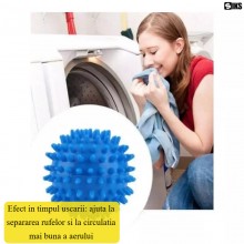 Set 2 Bile SIKS Pentru Uscator Rufe, Reutilizabile, Reduc Timpul de Uscare si Incretirea Hainelor, Albastre