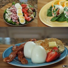 Set 6 Recipiente SIKS Forme Reutilizabile pentru Fiert Oua, Silicon Alimentar Antiaderent, Practic si Usor de Folosit, Alb/Rosu