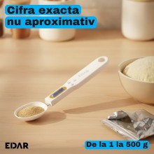 Cantar de Bucatarie Digital in Forma de Lingura EDAR, pana la 500 g, Diviziune de 0,1 g, Display LCD cu Functii Tara si Hold,... Cantar de Bucatarie Digital in Forma de Lingura EDAR, pana la 500 g, Diviziune de 0,1 g, Display LCD cu Functii Tara si Hold,...