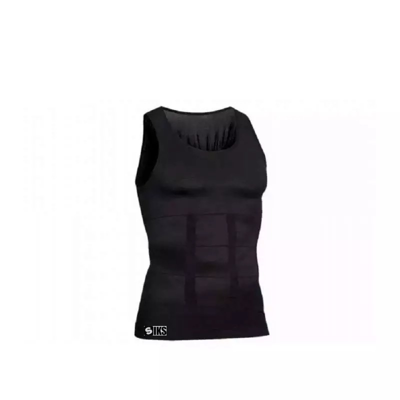 Maiou Modelator SIKS pentru Barbati, Efect de Subtiere, Sustine Spatele, de Slabit, Marimea L, Negru Maiou Modelator SIKS pentru Barbati, Efect de Subtiere, Sustine Spatele, de Slabit, Marimea L, Negru