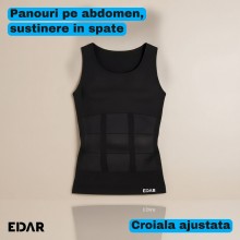 Maiou Modelator EDAR pentru Barbati, Efect de Subtiere si Sustinere a Spatelui, Marimea L, Lungime de 60 cm si Piept de 84 cm... Maiou Modelator EDAR pentru Barbati, Efect de Subtiere si Sustinere a Spatelui, Marimea L, Lungime de 60 cm si Piept de 84 cm...