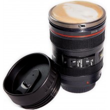 Cana Termo SIKS in Forma de Obiectiv Foto EF 24-105mm, Interior Inox, Exterior Plastic, Mentine Bauturile Calde, Capacitate 4...