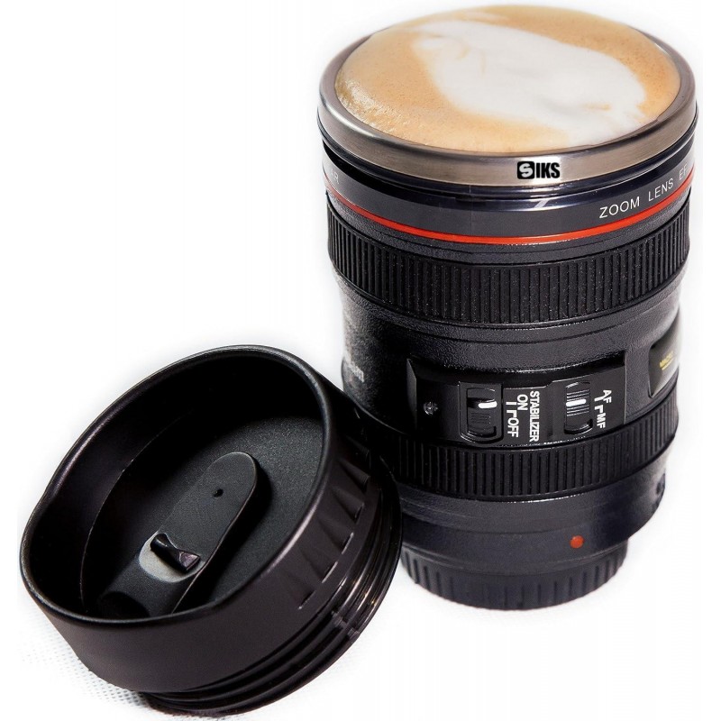 Cana Termo SIKS in Forma de Obiectiv Foto EF 24-105mm, Interior Inox, Exterior Plastic, Mentine Bauturile Calde, Capacitate 4... Cana Termo SIKS in Forma de Obiectiv Foto EF 24-105mm, Interior Inox, Exterior Plastic, Mentine Bauturile Calde, Capacitate 4...