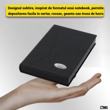 Cantar Digital de Precizie SIKS Model Notebook, Capacitate 500 g, Diviziune 0,01 g, Ecran LCD, Portabil, Funtia TARE, Negru